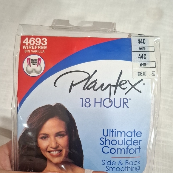 Playtex 18 Hour White Comfort Bras Size 44C N.W.T - Picture 3 of 8